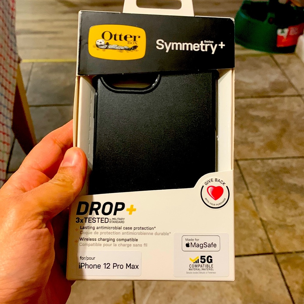 Genuine OtterBox Symmetry Series Drop Tested Case for iPhone 12 Pro Max Black